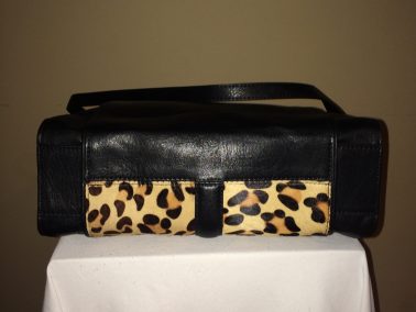 Leopard/Black Zara Tote - bottom