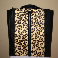 Leopard/Black Zara Tote - front