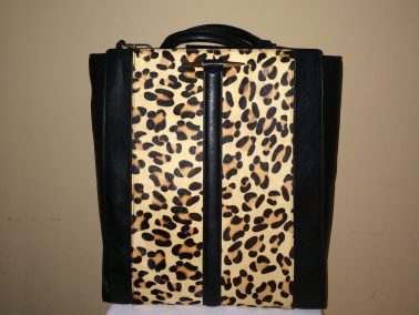 Leopard/Black Zara Tote - front
